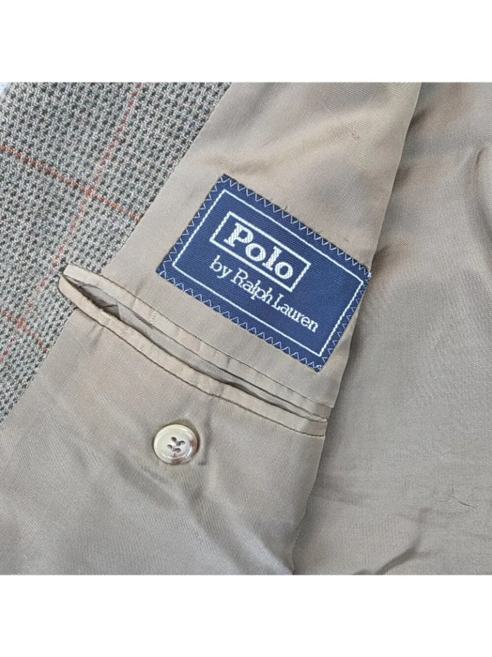 Polo By Ralph Lauren Blazer Mens 43S Brown Cashmere Sport Coat Made In Italy VTG